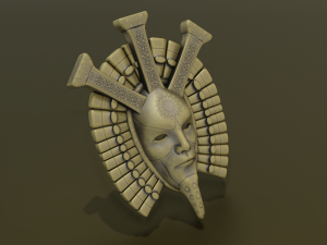 ANTIQUE MASK LOW POLY GAME READY 3D Модель
