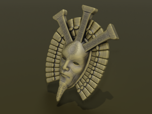 ANTIQUE MASK LOW POLY GAME READY 3D Модель