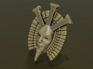 ANTIQUE MASK LOW POLY GAME READY 3D Model