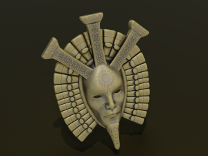 ANTIQUE MASK LOW POLY GAME READY 3D Модель