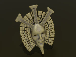 ANTIQUE MASK LOW POLY GAME READY 3D Model