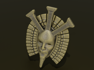ANTIQUE MASK LOW POLY GAME READY 3D Модель