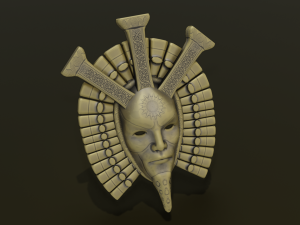 ANTIQUE MASK LOW POLY GAME READY 3D Модель