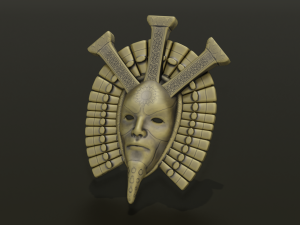 ANTIQUE MASK LOW POLY GAME READY 3D Модель