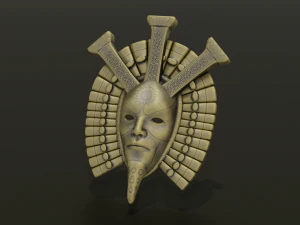 ANTIQUE MASK LOW POLY GAME READY 3D Model