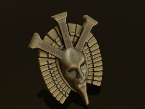 ANTIQUE MASK LOW POLY GAME READY 3D Модель