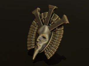 ANTIQUE MASK LOW POLY GAME READY 3D Model