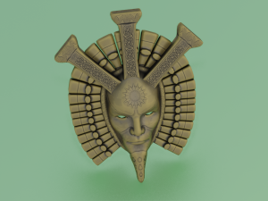 ANTIQUE MASK LOW POLY GAME READY 3D Модель