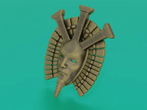 ANTIQUE MASK LOW POLY GAME READY 3D Model