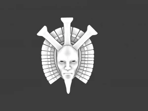 ANTIQUE MASK LOW POLY GAME READY 3D Model