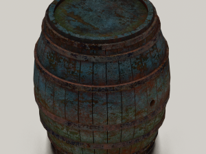 RUSTED BARREL LOW POLY GAMEREADY 3D Модель