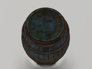 RUSTED BARREL LOW POLY GAMEREADY Modelo 3D