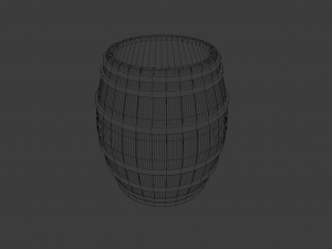 RUSTED BARREL LOW POLY GAMEREADY Modelo 3D