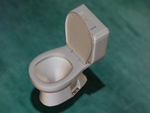 TOILET LOW POLY GAMEREADY Modèle 3D