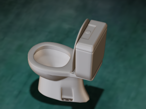 TOILET LOW POLY GAMEREADY Modèle 3D