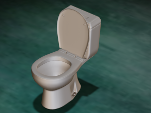 TOILET LOW POLY GAMEREADY Modèle 3D