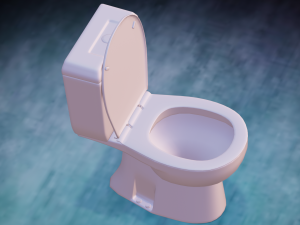 TOILET LOW POLY GAMEREADY Modèle 3D