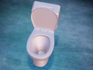 TOILET LOW POLY GAMEREADY Modèle 3D
