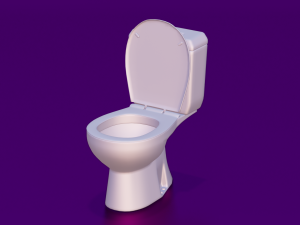 TOILET LOW POLY GAMEREADY Modèle 3D