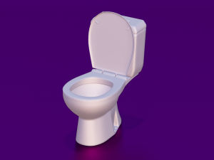 TOILET LOW POLY GAMEREADY Modèle 3D