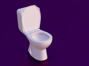 TOILET LOW POLY GAMEREADY Modèle 3D