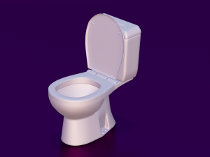 TOILET LOW POLY GAMEREADY Modèle 3D