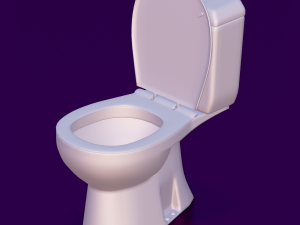 TOILET LOW POLY GAMEREADY Modèle 3D