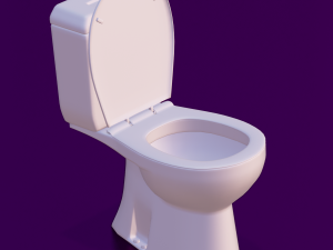 TOILET LOW POLY GAMEREADY Modèle 3D