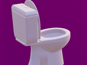 TOILET LOW POLY GAMEREADY Modèle 3D