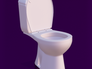TOILET LOW POLY GAMEREADY Modèle 3D