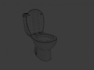 TOILET LOW POLY GAMEREADY Modèle 3D