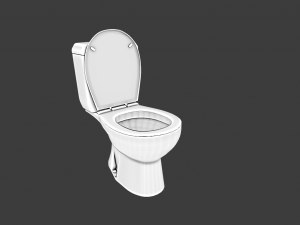 TOILET LOW POLY GAMEREADY Modèle 3D