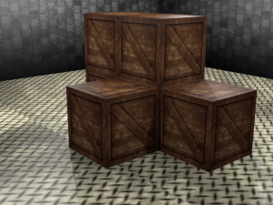 WOODEN BOXES LOW POLY GAMEREADY 3D Model