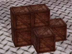 WOODEN BOXES LOW POLY GAMEREADY 3D Model