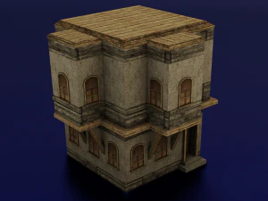 BUILDING LOW POLY GAMEREADY 3D Model