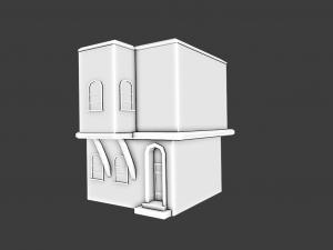 BUILDING LOW POLY GAMEREADY Model 3D