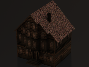 OLD BUILDING LOW POLY GAMEREADY 3D मॉडल