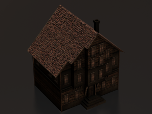 OLD BUILDING LOW POLY GAMEREADY 3D मॉडल