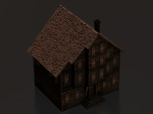 OLD BUILDING LOW POLY GAMEREADY 3D Model