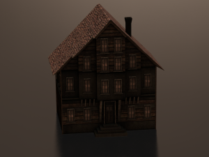 OLD BUILDING LOW POLY GAMEREADY 3D मॉडल