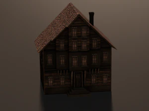 OLD BUILDING LOW POLY GAMEREADY 3D Model