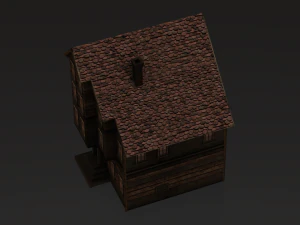 OLD BUILDING LOW POLY GAMEREADY 3D Model