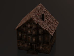 OLD BUILDING LOW POLY GAMEREADY 3D मॉडल