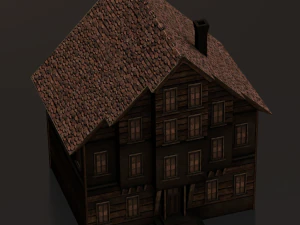 OLD BUILDING LOW POLY GAMEREADY 3D Model