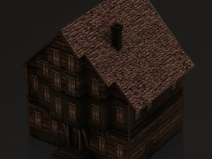 OLD BUILDING LOW POLY GAMEREADY 3D Model