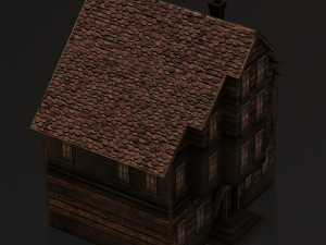 OLD BUILDING LOW POLY GAMEREADY 3D मॉडल