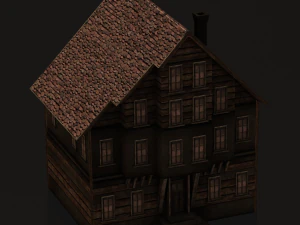 OLD BUILDING LOW POLY GAMEREADY 3D Model