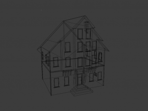 OLD BUILDING LOW POLY GAMEREADY 3D मॉडल
