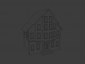 OLD BUILDING LOW POLY GAMEREADY 3D मॉडल