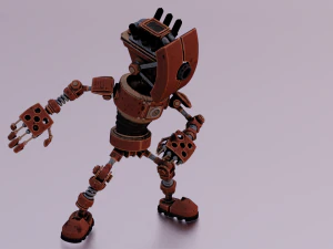 SCI FI ROBOT LOW POLY GAMEREADY 3D Model